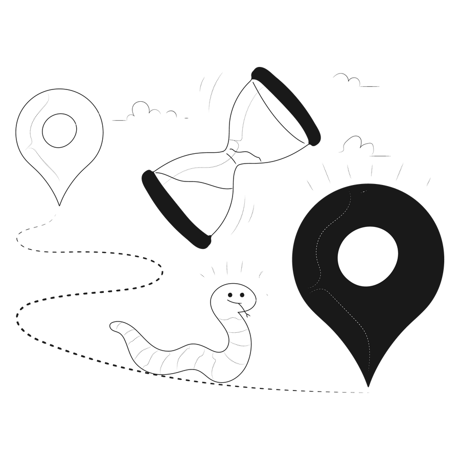 location history route destination time marker map